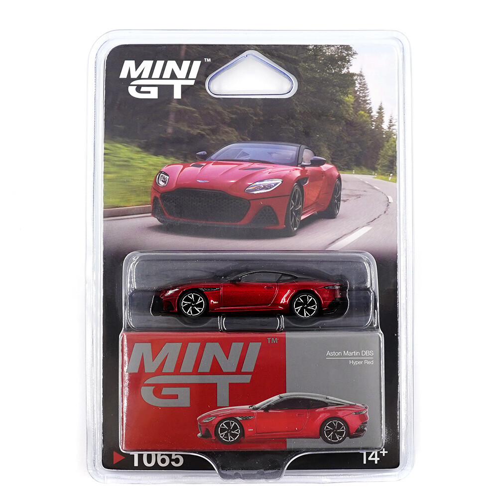 Mini GT 1/64 Aston Martin DBS Hyper Red LHD MGT01065-BL - Thumbnail