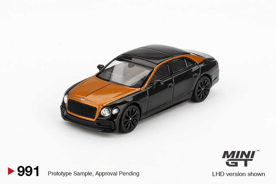Mini GT 1/64 Bentley Flying Spur Orange Flame / Onyx - Blister Paket MGT00991-BL - Thumbnail