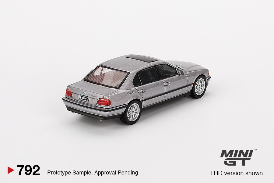 Mini GT 1/64 BMW 750IL Aspen Silver Metallic MGT00792 - Thumbnail