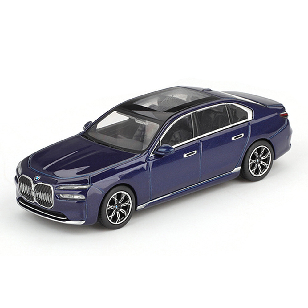 Mini GT 1/64 BMW i7 xDrive60 Tanzanite Blue Metallic - Blister Paket MGT01111-BL - Thumbnail