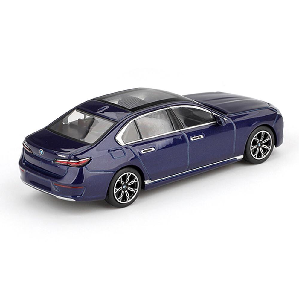 Mini GT 1/64 BMW i7 xDrive60 Tanzanite Blue Metallic - Blister Paket MGT01111-BL - Thumbnail