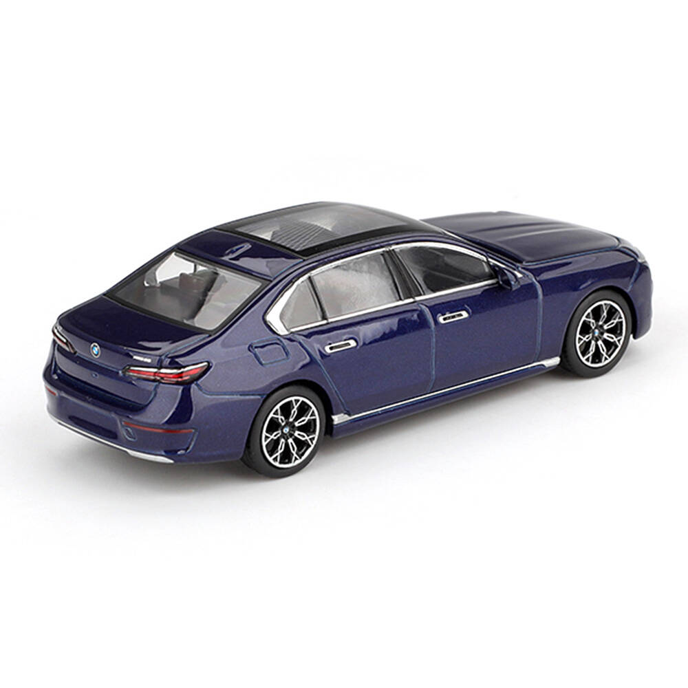 Mini GT 1/64 BMW i7 xDrive60 Tanzanite Blue Metallic - Blister Paket MGT01111-BL