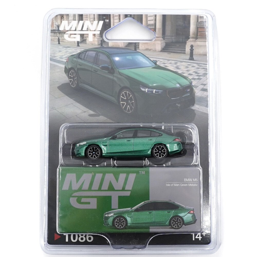 Mini GT 1/64 BMW M5 (G90) Isle of Man Green Metallic - Blister Paket MGT01086-BL - Thumbnail