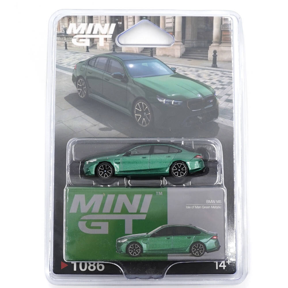 Mini GT 1/64 BMW M5 (G90) Isle of Man Green Metallic - Blister Paket MGT01086-BL