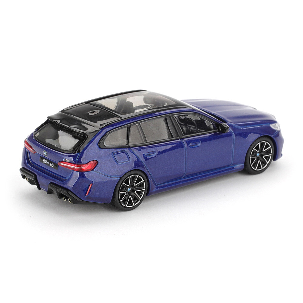 Mini GT 1/64 BMW M5 Touring (G99) Marina Bay Blue Metallic - Blister Paket MGT01080-BL - Thumbnail