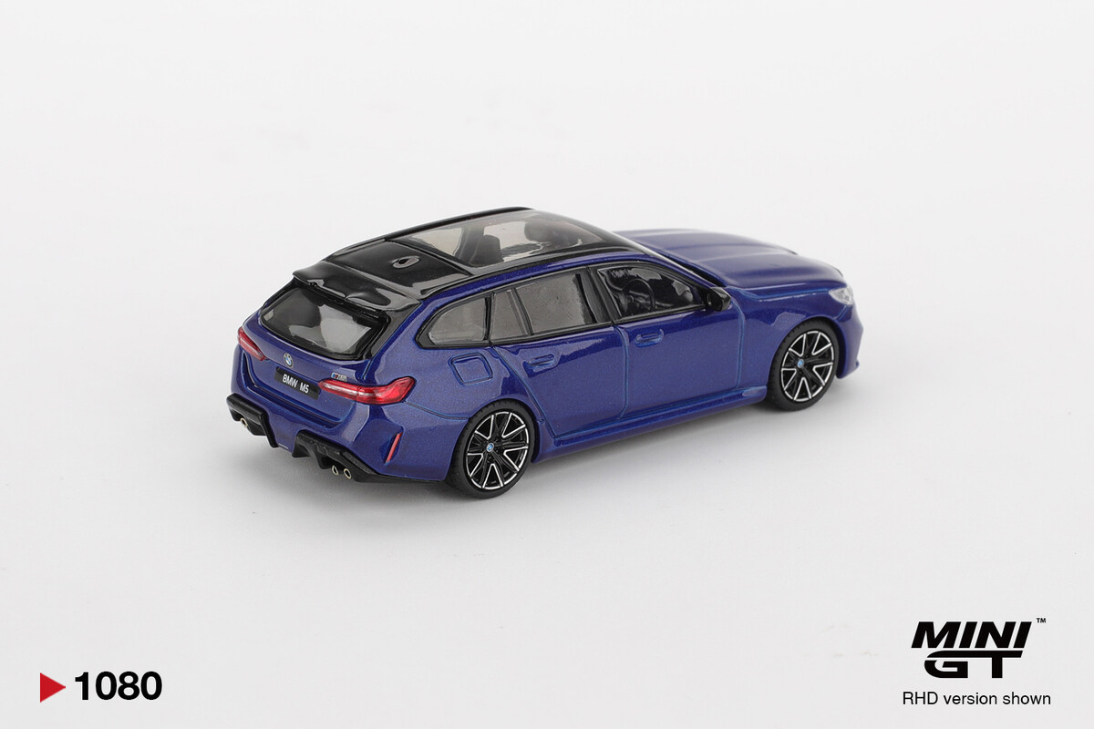 Mini GT 1/64 BMW M5 Touring (G99) MarinaBay Blue Metallic MGT01080 - Thumbnail