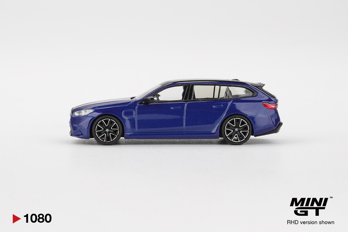 Mini GT 1/64 BMW M5 Touring (G99) MarinaBay Blue Metallic MGT01080 - Thumbnail