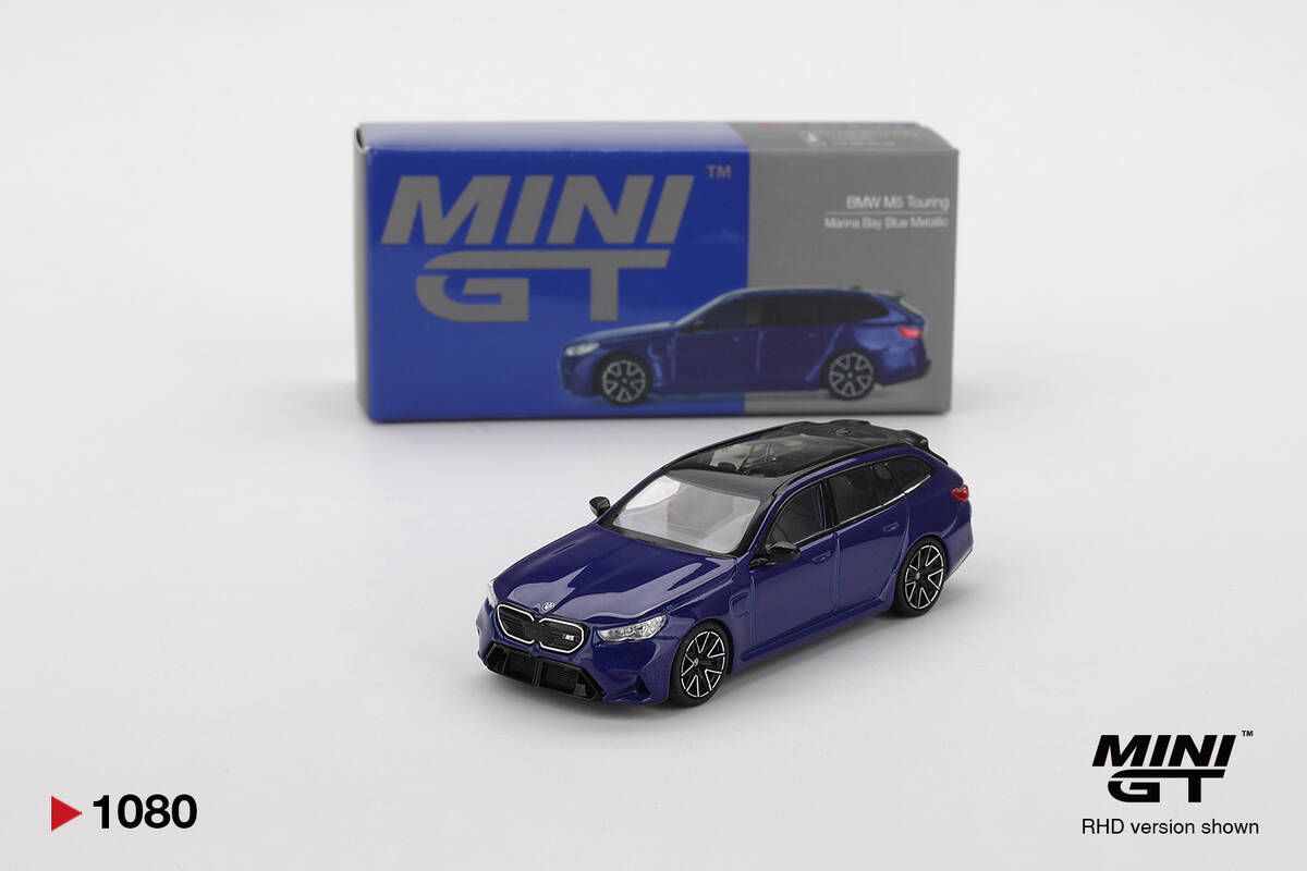 Mini GT 1/64 BMW M5 Touring (G99) MarinaBay Blue Metallic MGT01080