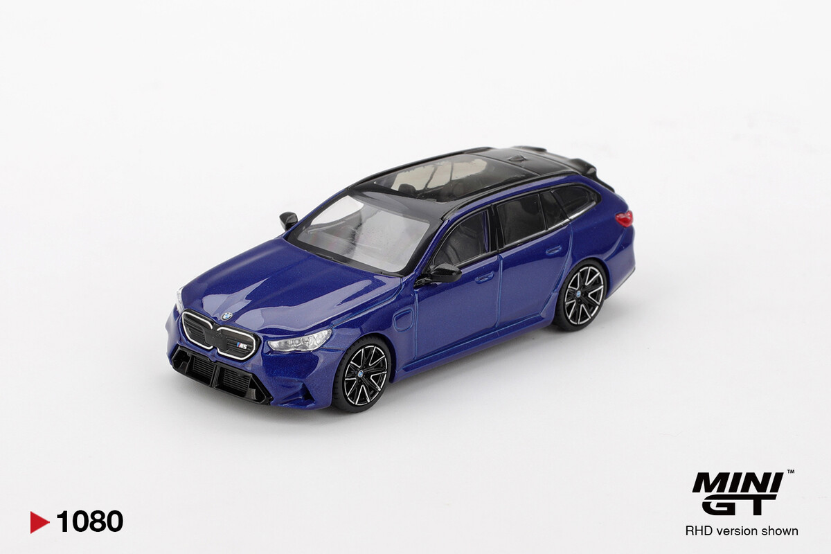 Mini GT 1/64 BMW M5 Touring (G99) MarinaBay Blue Metallic MGT01080 - Thumbnail