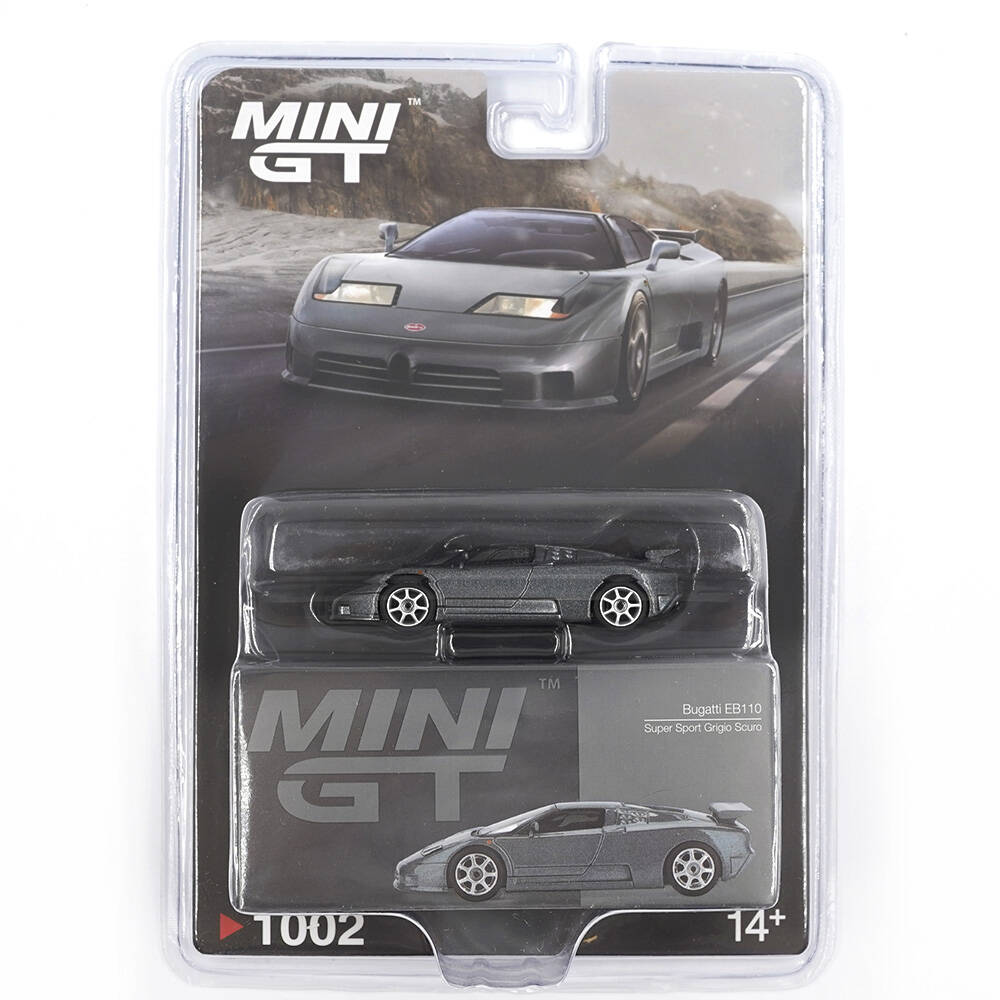 Mini GT 1/64 Bugatti EB110 Super Sport Grigio Scuro - Blister Paket MGT01002-BL