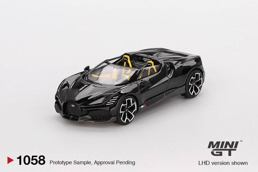 Mini GT 1/64 Bugatti W16 Mistral Black MGT01058 - Thumbnail