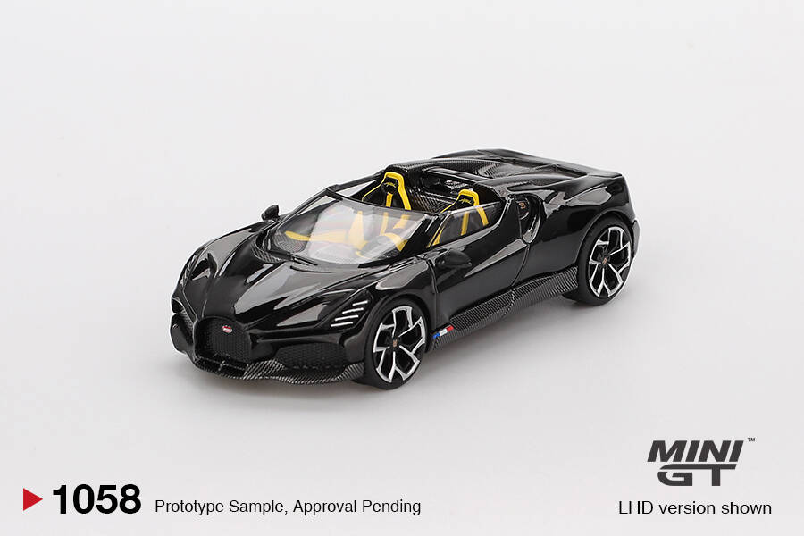Mini GT 1/64 Bugatti W16 Mistral Black MGT01058