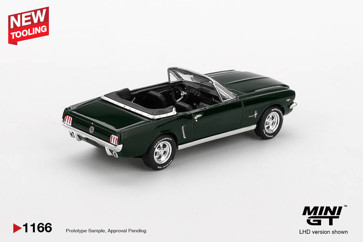Mini GT 1/64 Ford Mustang Convertible 1964 Highland Green MGT01166
