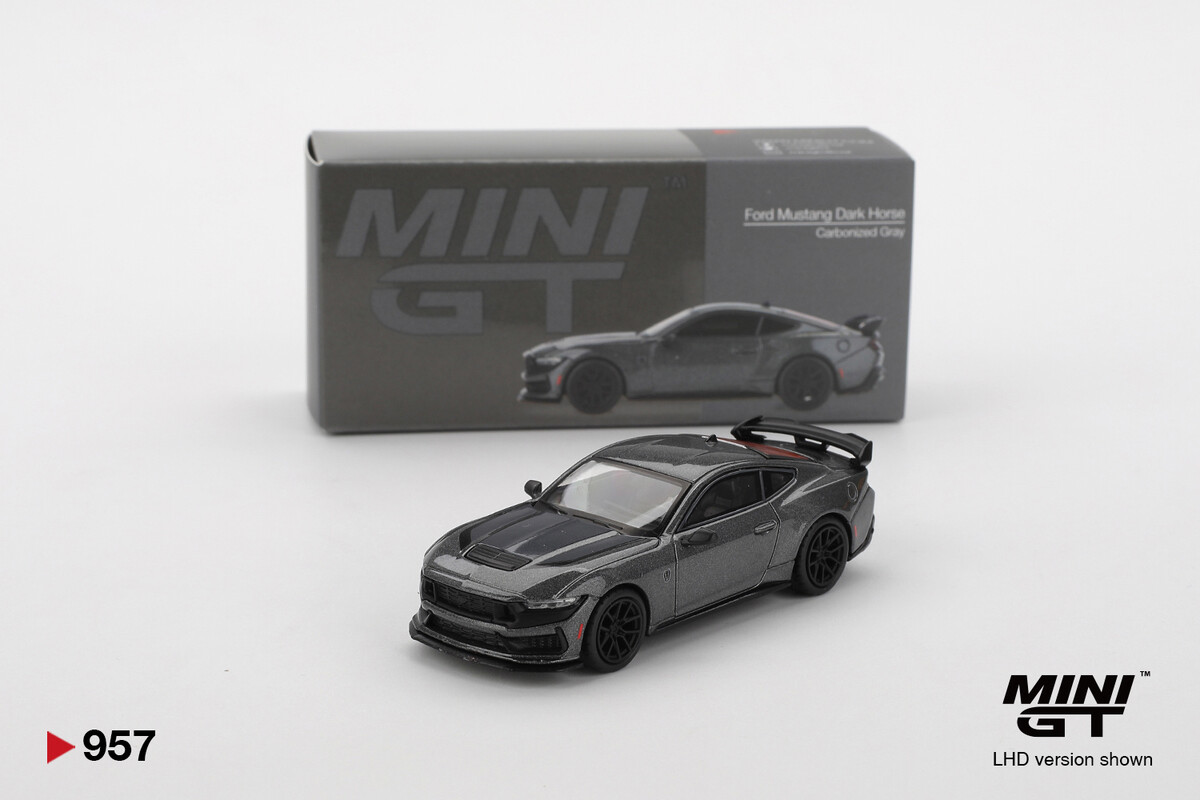 Mini GT 1/64 Ford Mustang Dark Horse 2024 Carbonized Gray MGT00957 - Thumbnail