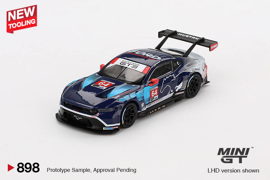 Mini GT 1/64 Ford Mustang GT Ford Multimatic Motorsports 2024 IMSA Daytona 24 Hrs MGT00898