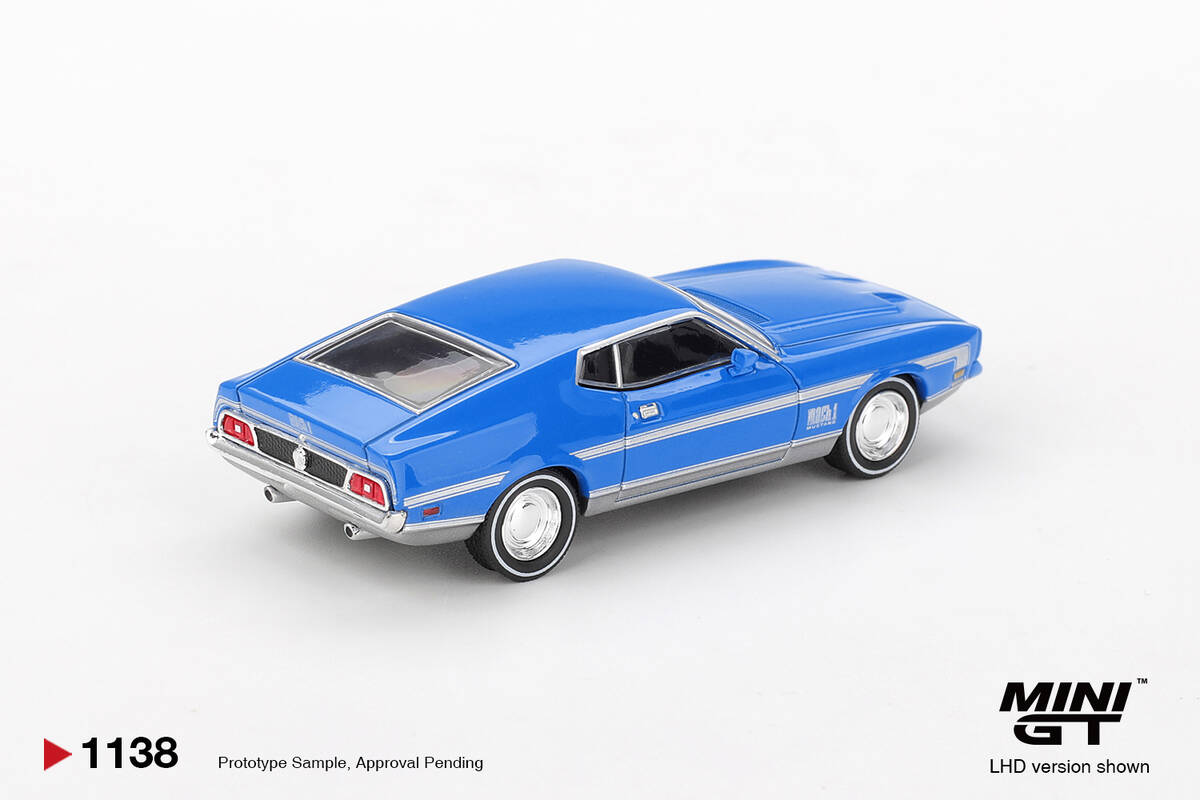 Mini GT 1/64 Ford Mustang Mach 1 Grabber Blue MGT01138