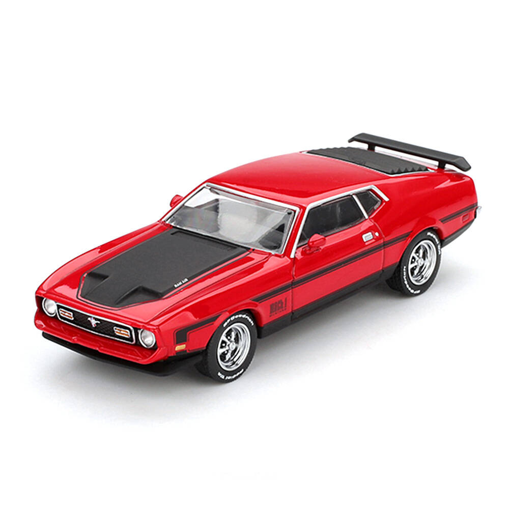 Mini GT 1/64 Ford Mustang Mach1 1971 Race Red - Blister Paket MGT01122-BL
