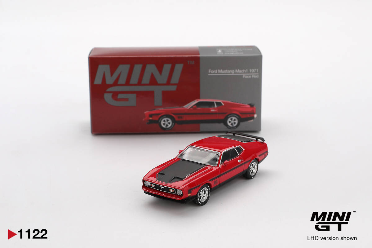 Mini GT 1/64 Ford Mustang Mach1 1971 Race Red MGT01122