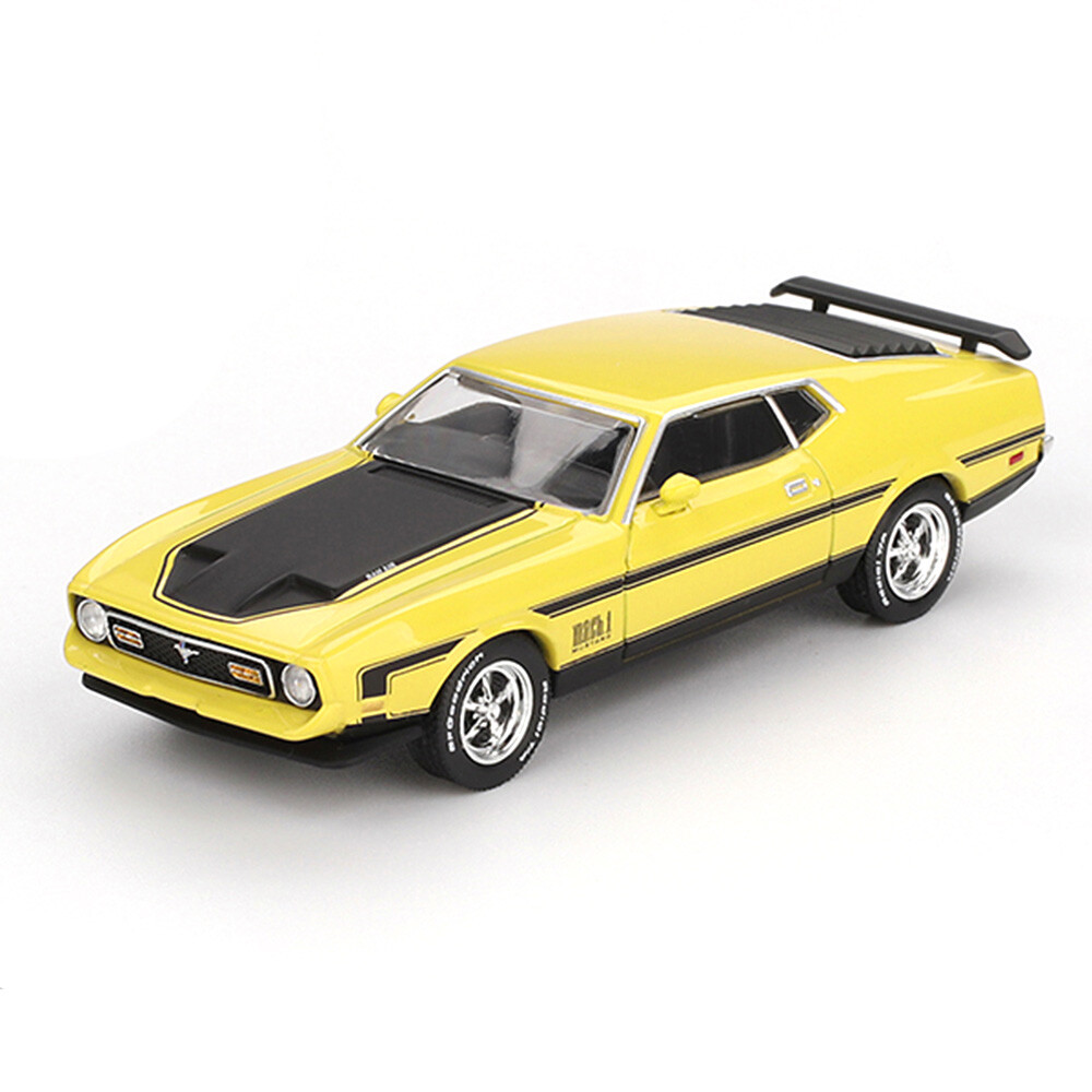 Mini GT 1/64 Ford Mustang Mach1 Grabber Yellow - Blister Paket MGT01139-BL - Thumbnail