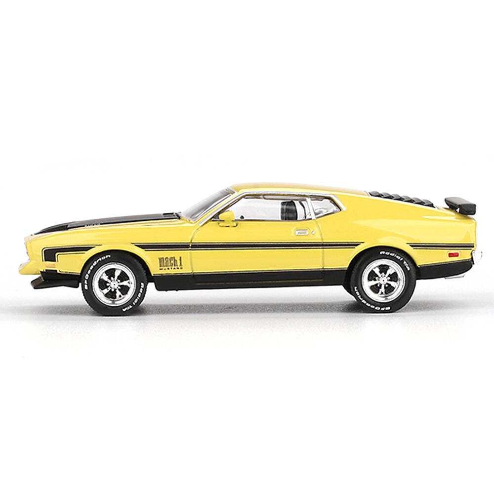 Mini GT 1/64 Ford Mustang Mach1 Grabber Yellow - Blister Paket MGT01139-BL