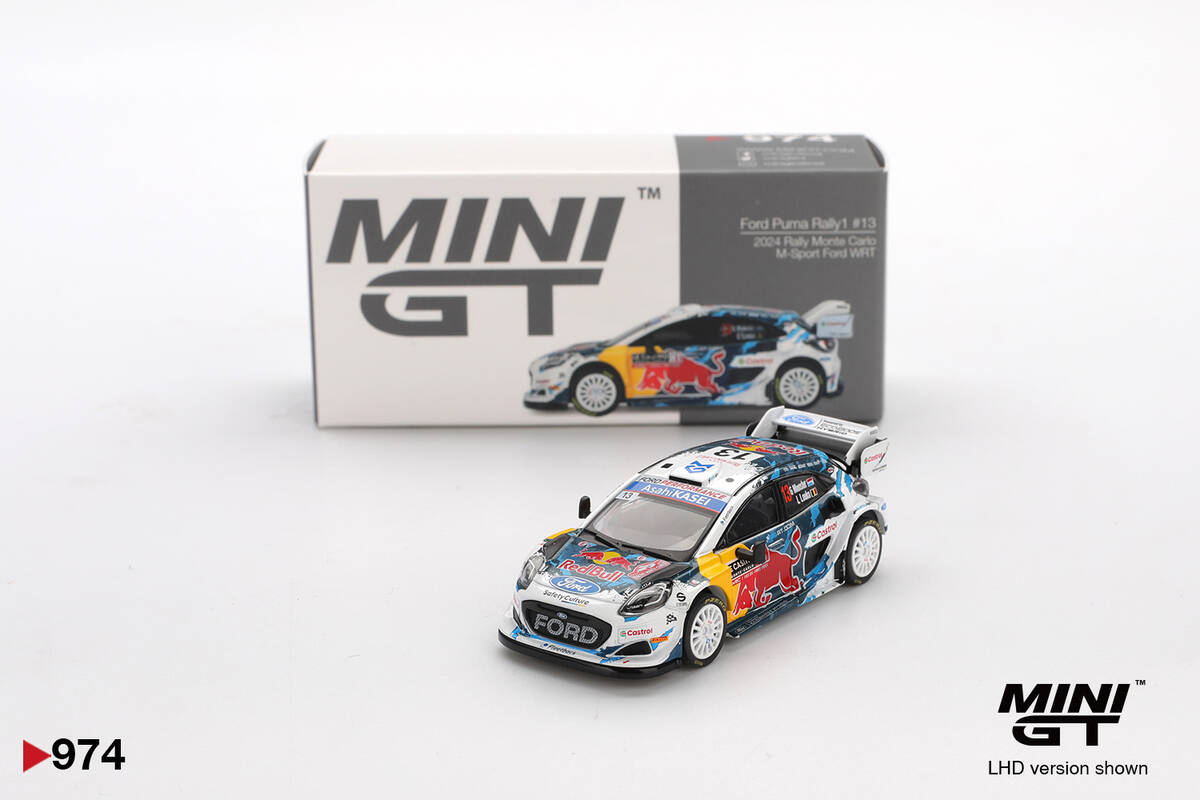 Mini GT 1/64 Ford Puma Rally1 M-Sport Ford WRT 2024 Rally Monte Carlo/ China MGT00974