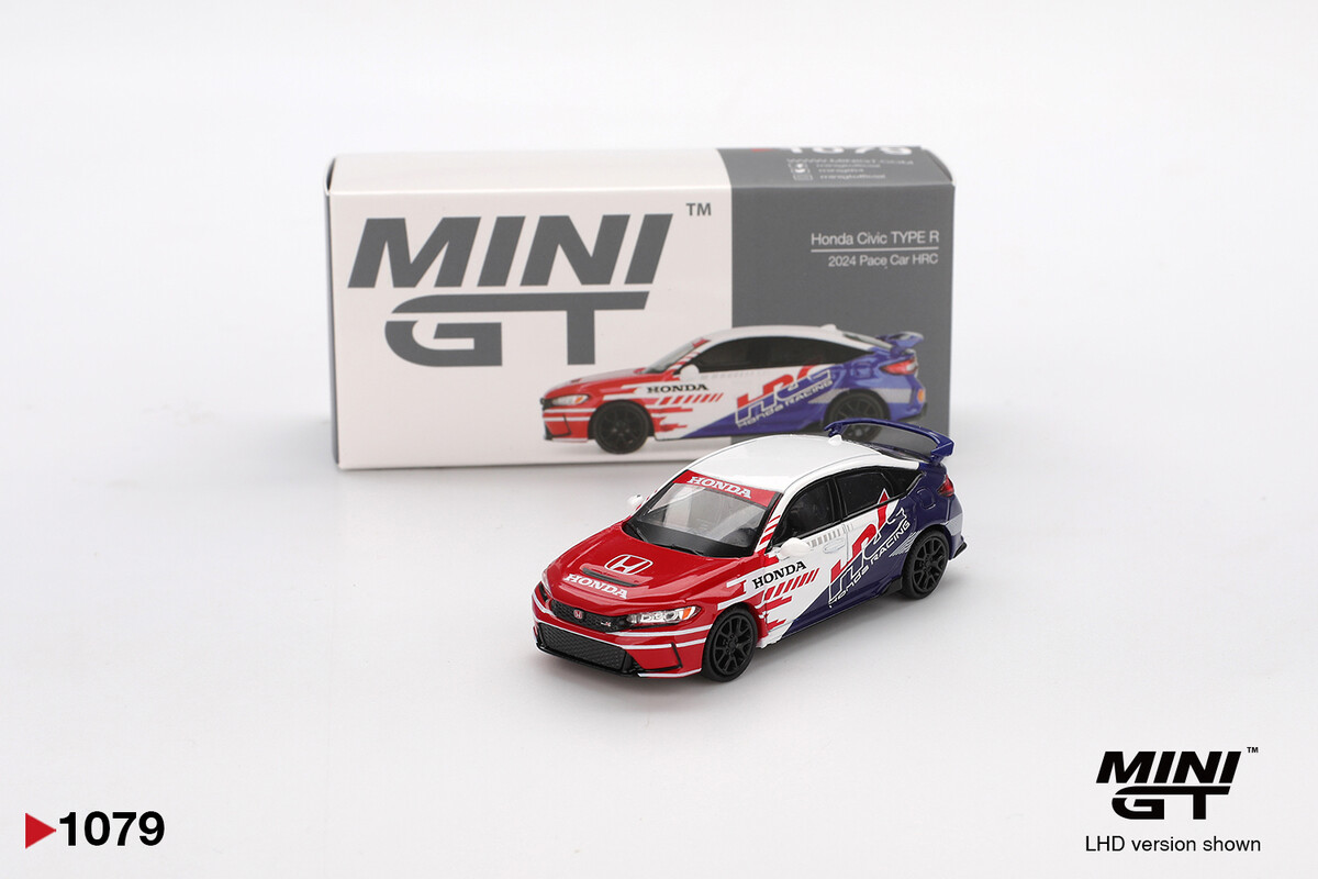 Mini GT 1/64 Honda Civic TYPE R 2024 Pace Car HRC MGT01079 - Thumbnail
