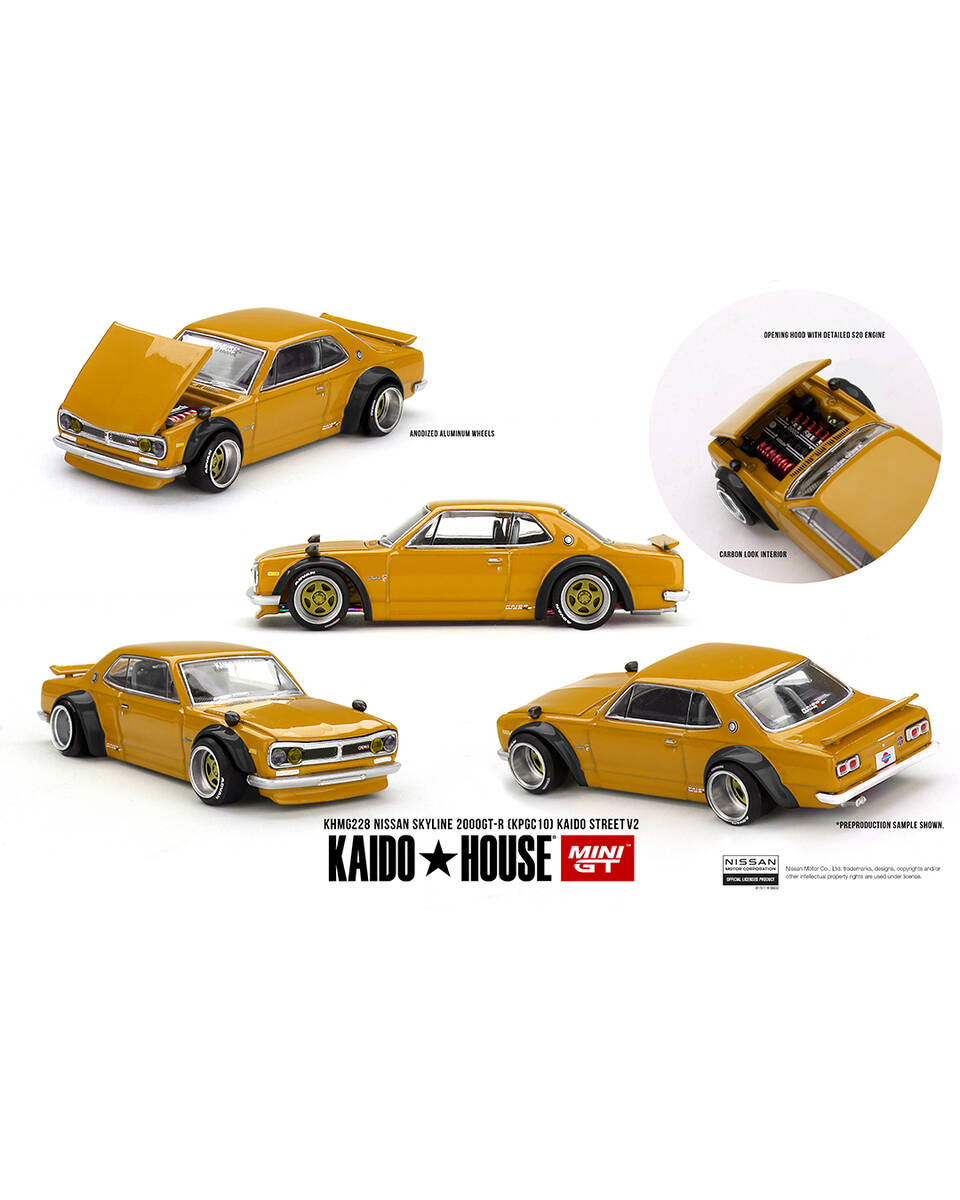 Mini GT 1/64 Kaido House Nissan Skyline 2000GT-R (KPGC10) Kaido Street V2 KHMG228