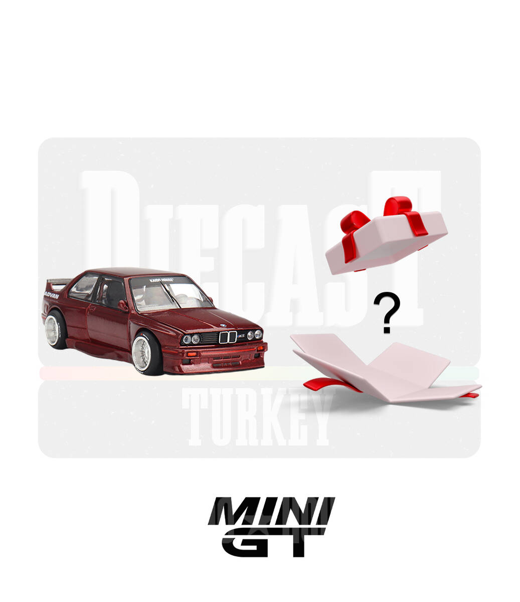 Mini GT 1/64 KaidoHouse BMW M3 (E30) GT V1 KHMG162 + Sürpriz Mini GT