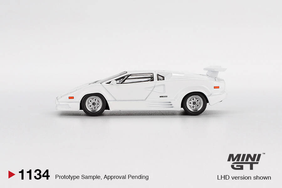 Mini GT 1/64 Lamborghini Countach 25th Anniversary White MGT01134