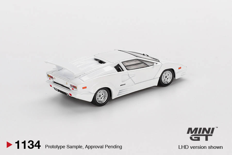 Mini GT 1/64 Lamborghini Countach 25th Anniversary White MGT01134