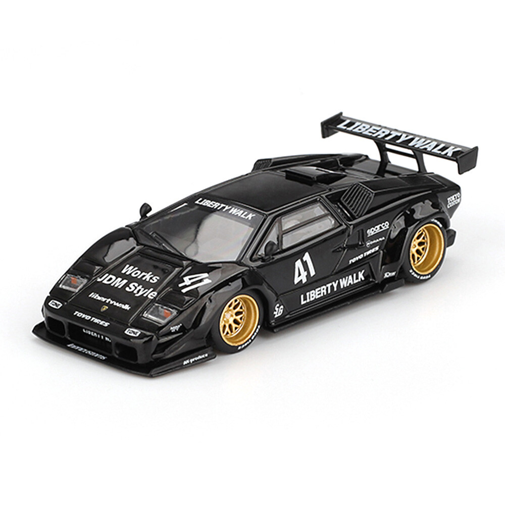 Mini GT 1/64 Lamborghini Countach LB-WORKS Black - Blister Paket MGT01081-BL - Thumbnail