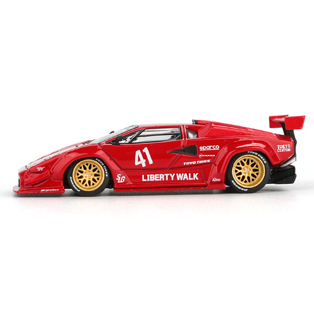 Mini GT 1/64 Lamborghini Countach LB-WORKS Red - Blister Paket MGT01100-BL - Thumbnail