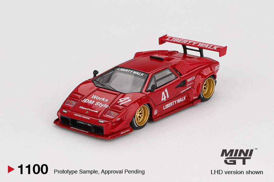 Mini GT 1/64 Lamborghini Countach LB-WORKS Red MGT01100