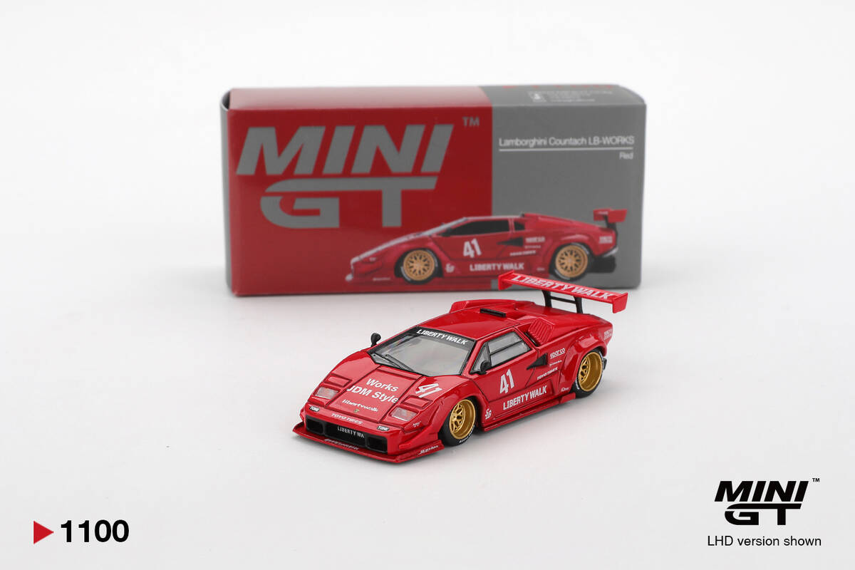 Mini GT 1/64 Lamborghini Countach LB-WORKS Red MGT01100