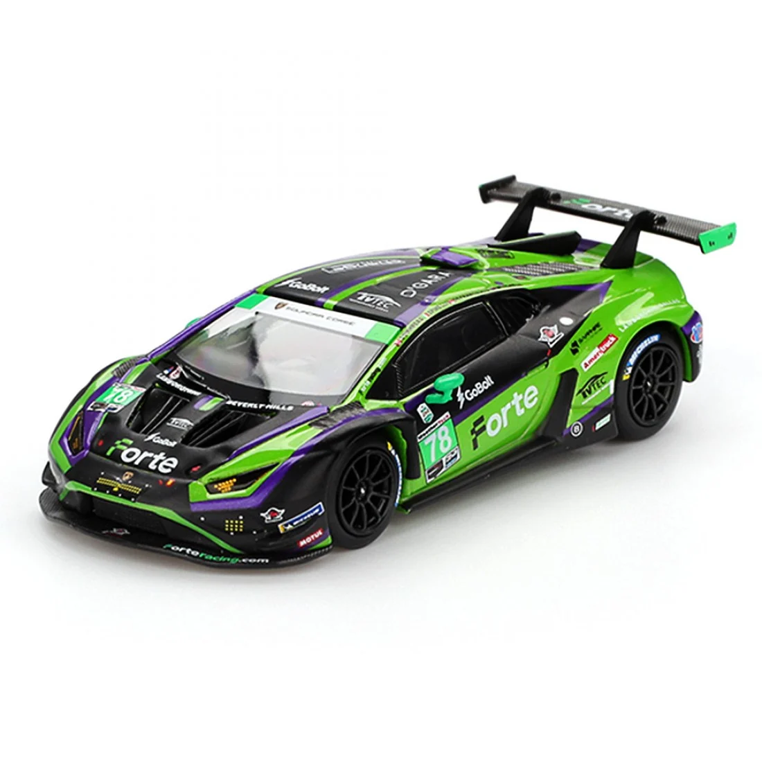 Mini GT 1/64 Lamborghini Huracán GT3 EVO2 Forte Racing 2024 IMSA Daytona 24 Hrs - Blister Paket MGT01062-BL - Thumbnail