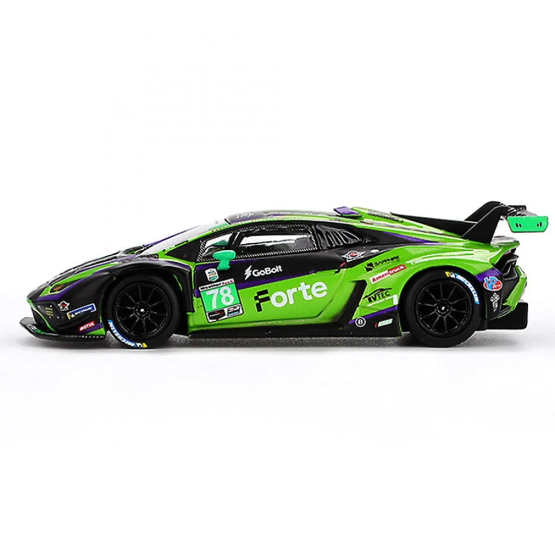Mini GT 1/64 Lamborghini Huracán GT3 EVO2 Forte Racing 2024 IMSA Daytona 24 Hrs - Blister Paket MGT01062-BL