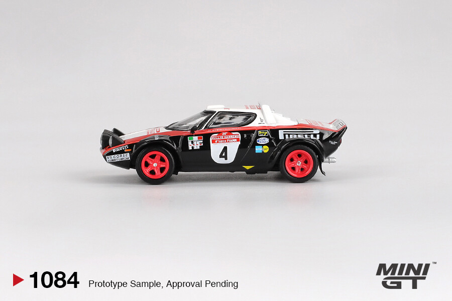Mini GT 1/64 Lancia Stratos HF #4 1978 Rally Sanremo Winner MGT01084 - Thumbnail