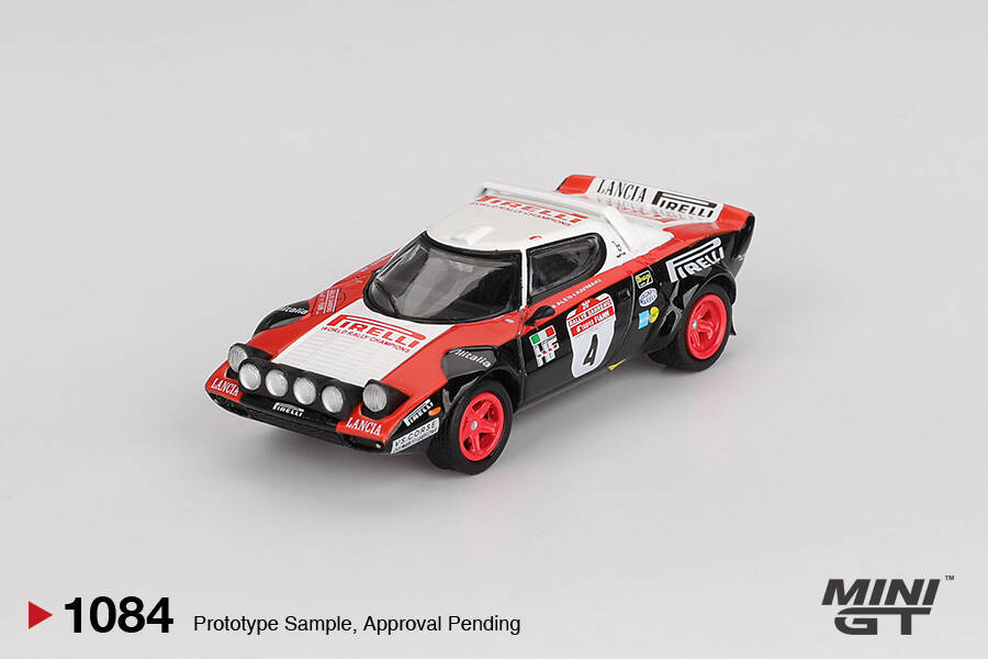 Mini GT 1/64 Lancia Stratos HF #4 1978 Rally Sanremo Winner MGT01084
