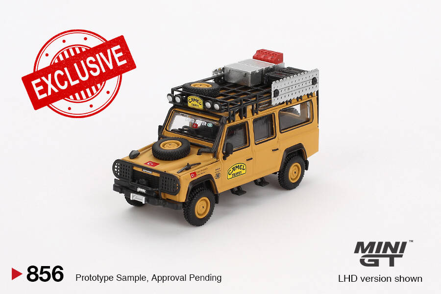 Mini GT 1/64 Land Rover Defender 110 1989 Camel Trophy Amazon Team Turkey Turkey Exclusive MGT00856 Blister Pack