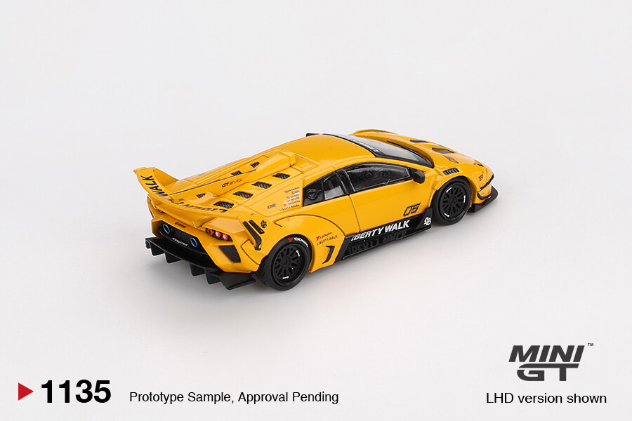 Mini GT 1/64 LB-Silhouette WORKS MURCIELAGO GT Evo Yellow MGT01135 - Thumbnail