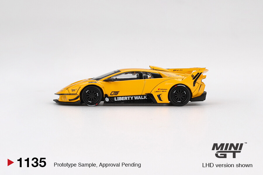 Mini GT 1/64 LB-Silhouette WORKS MURCIELAGO GT Evo Yellow MGT01135 - Thumbnail