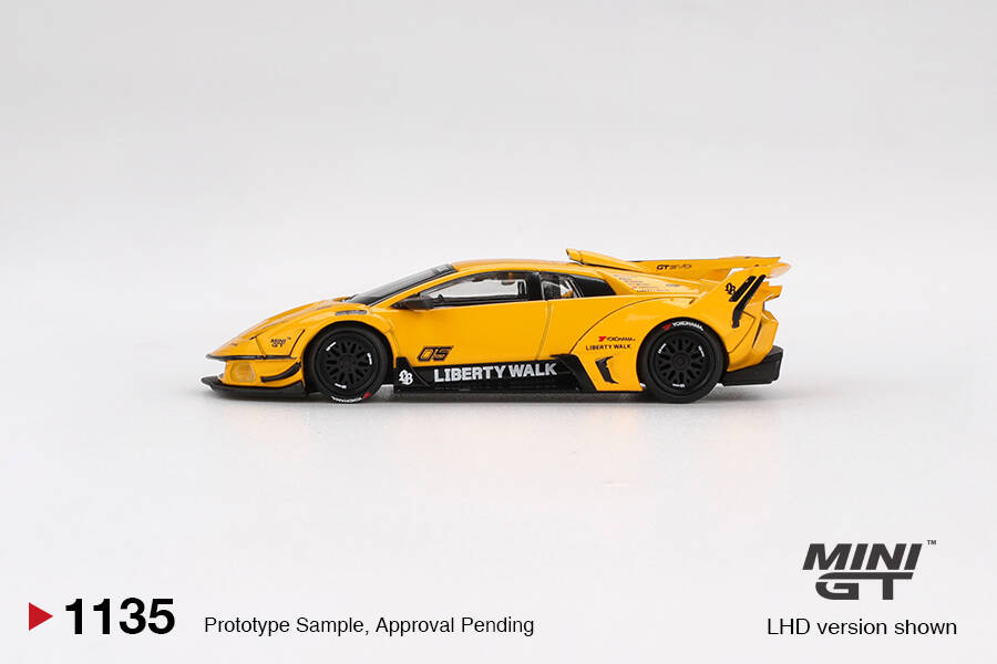 Mini GT 1/64 LB-Silhouette WORKS MURCIELAGO GT Evo Yellow MGT01135