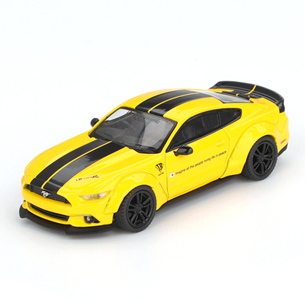 Mini GT 1/64 LB-WORKS FORD MUSTANG Triple Yellow - Blister Paket MGT01077-BL - Thumbnail