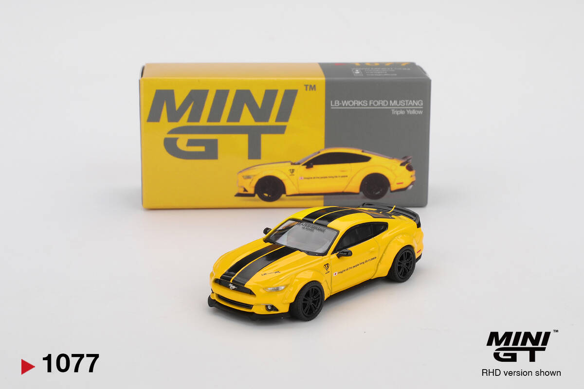 Mini GT 1/64 LB-WORKS FORD MUSTANG Triple Yellow MGT01077