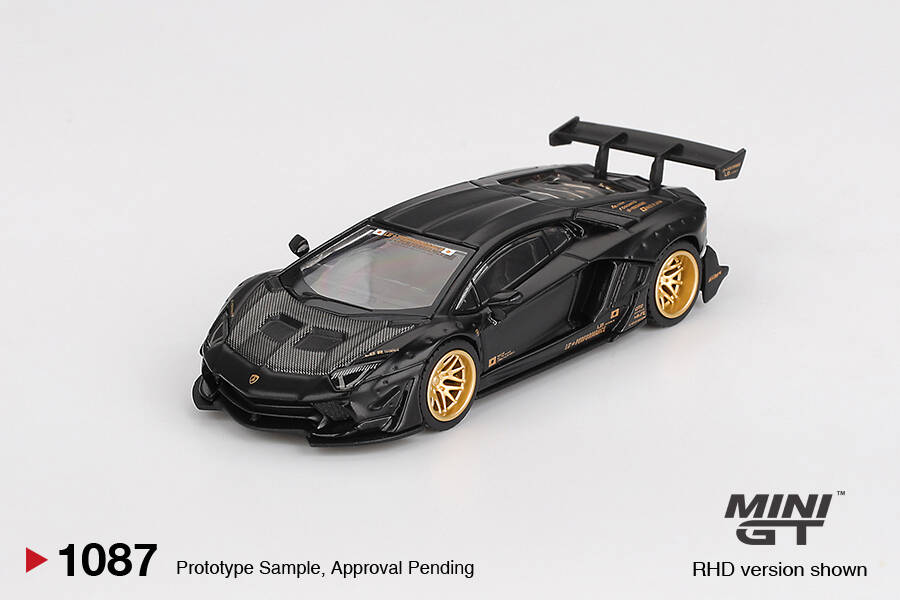 Mini GT 1/64 LB WORKS Lamborghini Aventador Limited Edition Matte Black MGT01087
