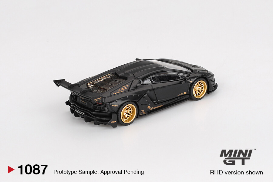 Mini GT 1/64 LB WORKS Lamborghini Aventador Limited Edition Matte Black MGT01087 - Thumbnail