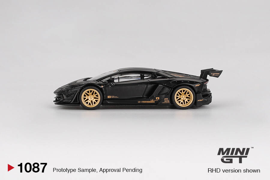 Mini GT 1/64 LB WORKS Lamborghini Aventador Limited Edition Matte Black MGT01087