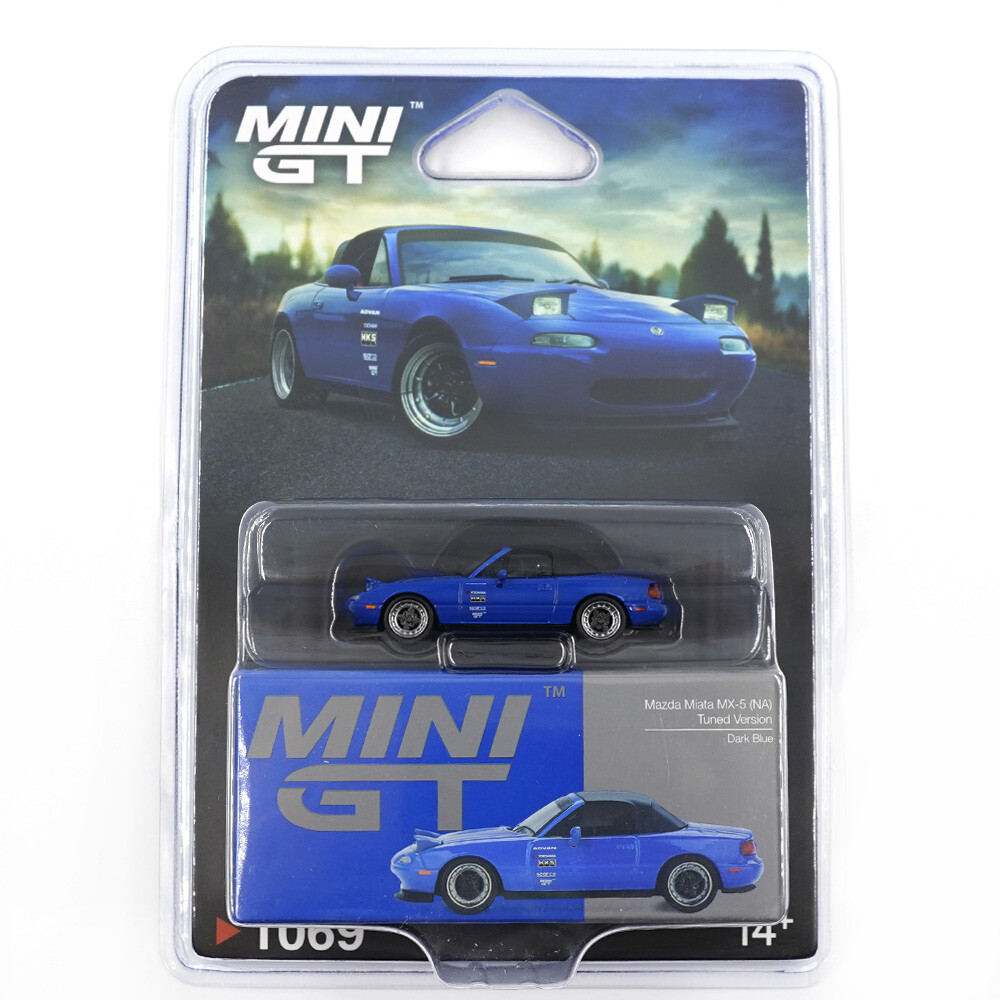 Mini GT 1/64 Mazda Miata MX-5 (NA) Tuned Version Dark Blue - Blister Paket MGT01069-BL - Thumbnail