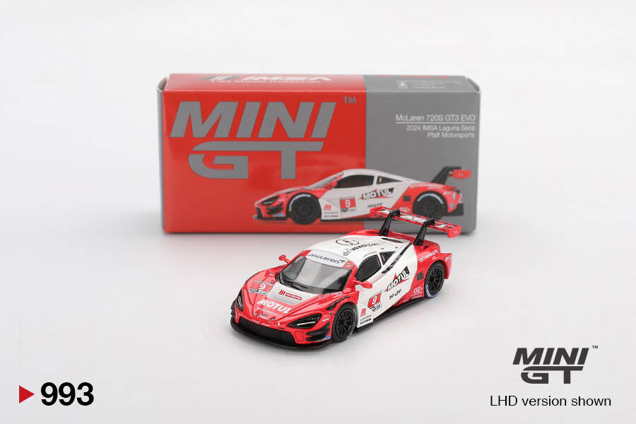Mini GT 1/64 McLaren 720S GT3 Evo Pfaff Motorsports 2024 IMSA Laguna Seca MGT00993