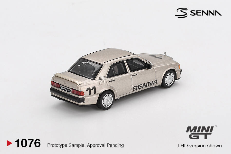 Mini GT 1/64 Mercedes-Benz 190 E 2.3-16 #11 Ayrton Senna 1984 Nürburgring Race of Champions w/ Figure MGT01076